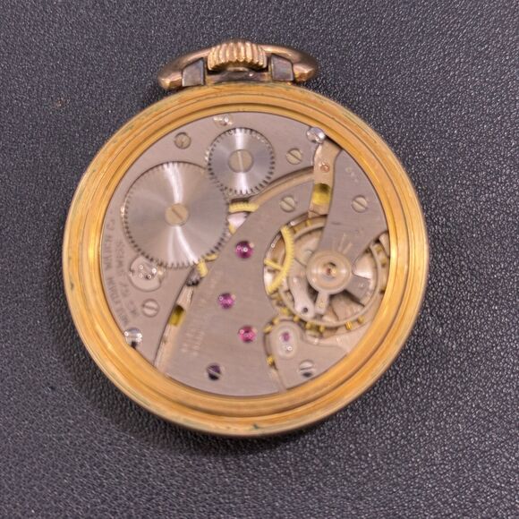 Waltham Railroad 17 Jewels Montgomery Dial 10k RGP Open Face Pocket Watch - Picture 3 of 6